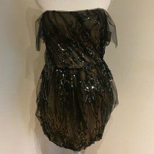 NEW VERA WANG Strapless sequins runway dress Haute Couture party 8